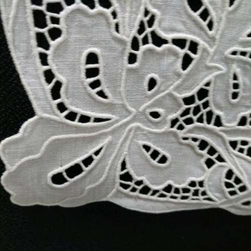 Set of 12 collectible white handmade table linens used