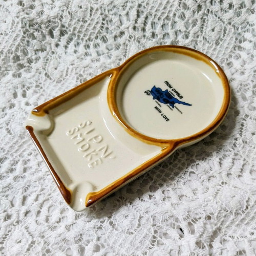 Sip ' N ' Smoke Drink Tray like new ceramic ashtray with drink holder