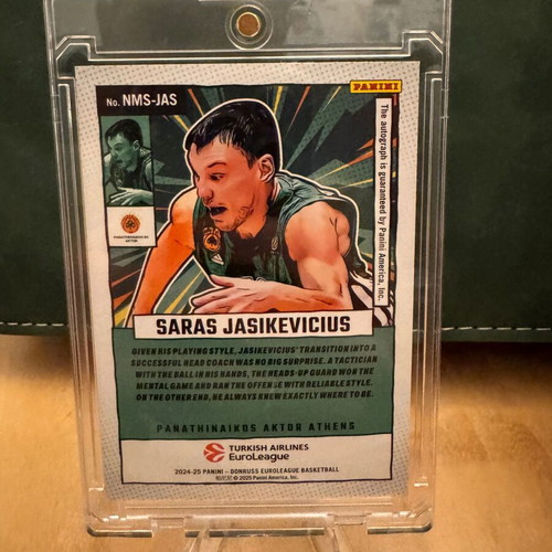 Saras Jasikevicius Net Marvels Autograph Card Panini Donruss 2024-25 new