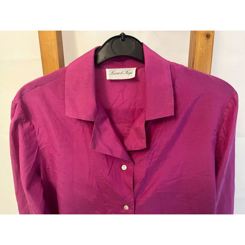Vintage fuchsia silky shirt size M used