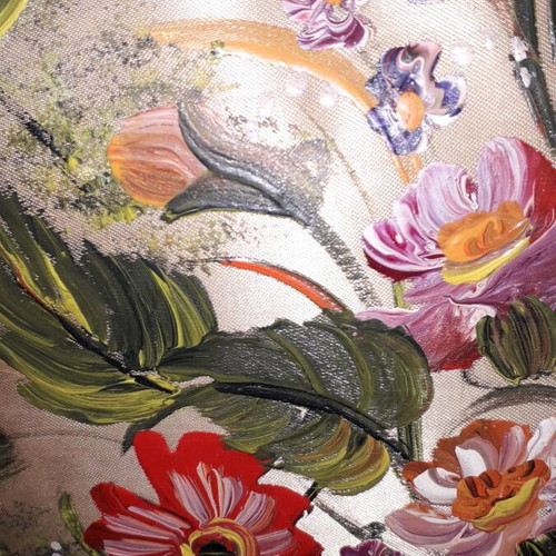 Hand-painted satin frame new with fade-resistant colors