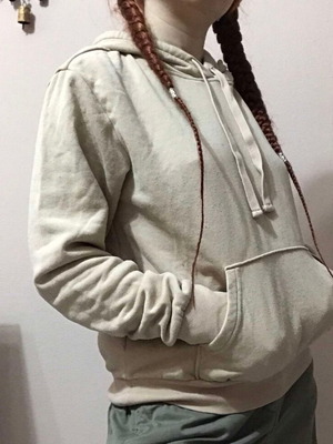 H&M Hoodie used, beige, size XS