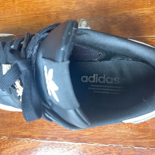 Adidas sneakers black like new with decorative strass and charms