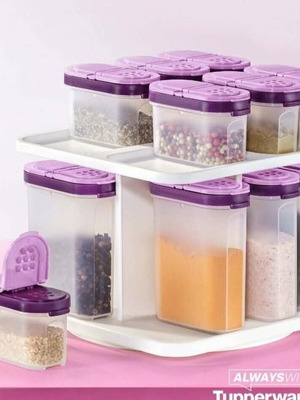Tupperware spice set 16 pieces with rotating base new