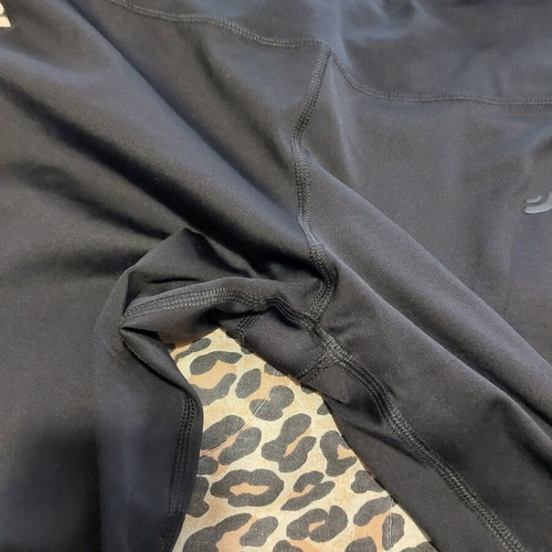Crivit sports leggings used with calf transparency black size M