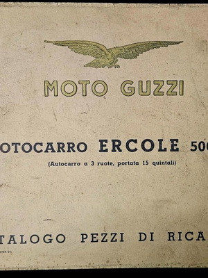 Moto Guzzi Ercole 500 Spare Parts Catalog used 1958