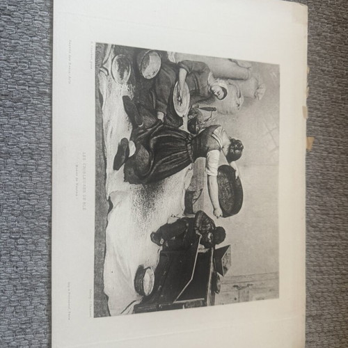 Engraving used, old authentic, 19 x 28 cm