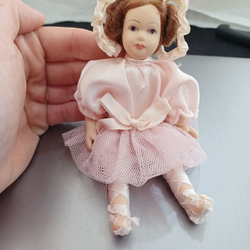 Porcelain ballerina doll used, collectible, height 15 cm