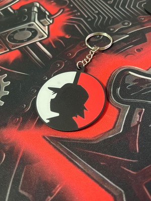 3D εκτυπωμένο μπρελόκ Pokémon με σιλουέτα Ash Ketchum και Pokéball