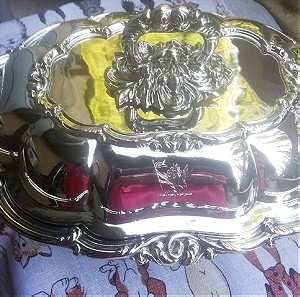ANTIQUE 1920 SHEFFIELD SERVING DISH SILVER PLATED.