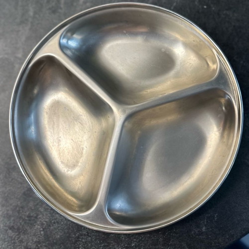 Vintage Duraware by Domani serving platter with compartments and lid used