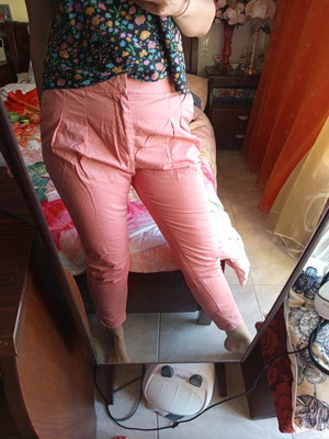 Zara pants M new, cotton, pink