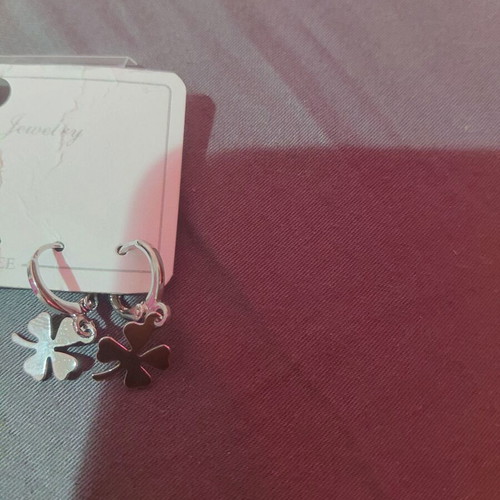 Good Luck Earrings new, silver