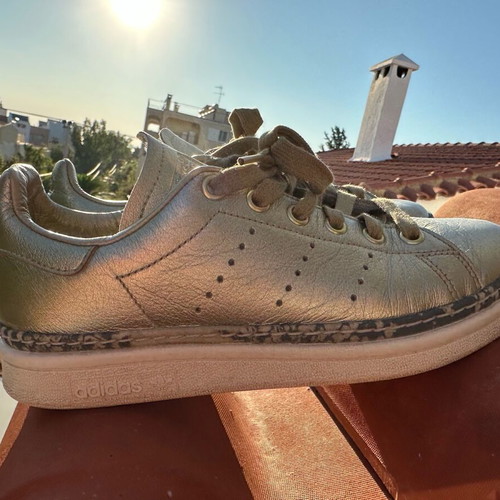Adidas Stan Smith new bold sneakers size 36 2/3, like new, gold leather