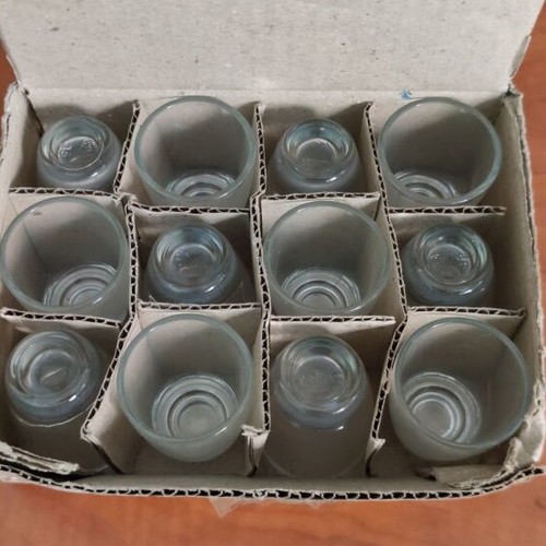 Dixan shot glass set 12 pieces new, promotional 2000s