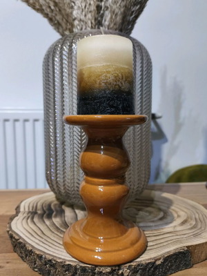Brown candlestick height 17cm like new