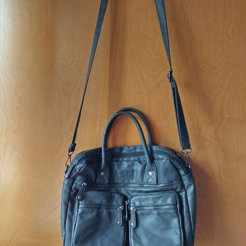 Large Enrico Benetti women's bag like new, dark gray with many pockets
