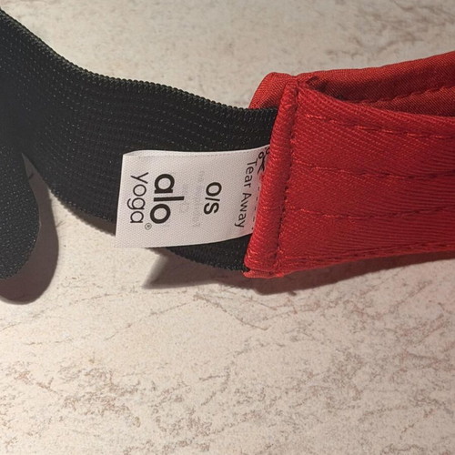 Alo Yoga Red Visor with Transparent Shield One Size new