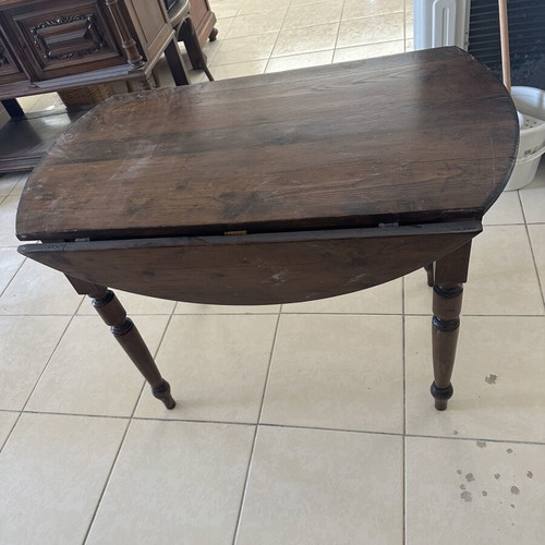 Antique folding kitchen table used, dimensions 1.02/1.04 x 0.77 m