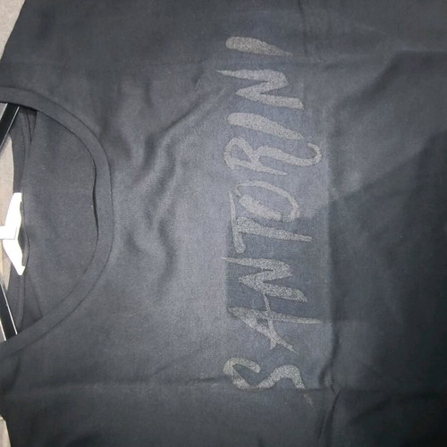 Santorini T-shirt Grecian Memories new, black, size L-XL