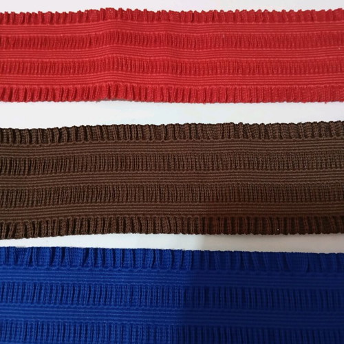 Elastic bands for crafts pack of 3 new, 6 cm, red, blue, brown