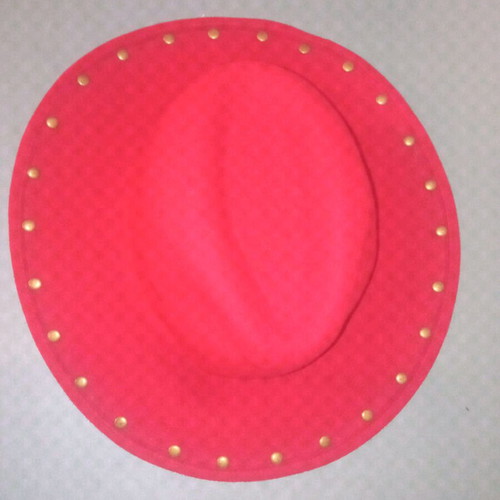 Accessorize red wool hat like new, 100% wool with gold studs