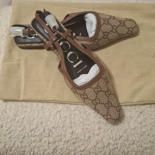 Gucci slingback ballerinas like new, size 35, beige and brown