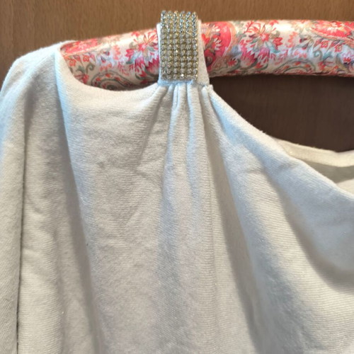 White sweater with rhinestones like new