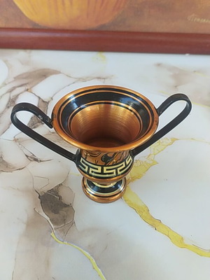 Handmade copper decorative vessel