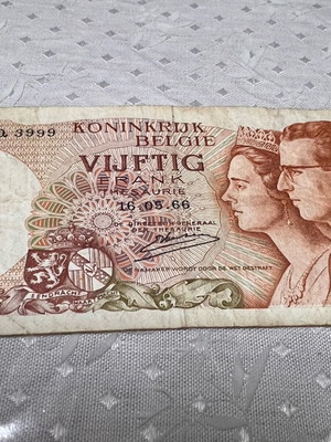 Χαρτονόμισμα Belgium 50 Francs 1966 μεταχειρισμένο