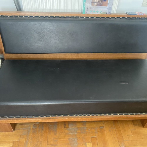 Sofa used with leather, length 1.55m and width 0.75m
