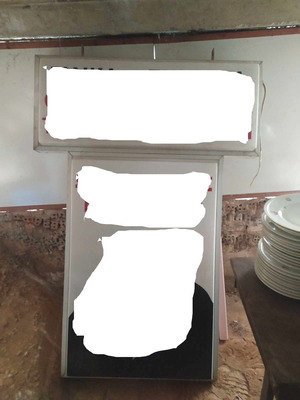 Sign used from store closure 1.54m x 1.10m