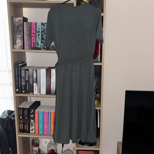 H&M midi dress, green, XS