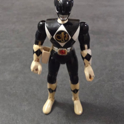 Mighty Morphin Power Rangers Black Ranger figure used, 19cm, Bandai 1993