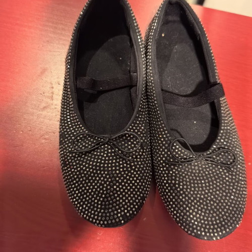 Zara children's black ballerinas with rhinestones, size 31, used