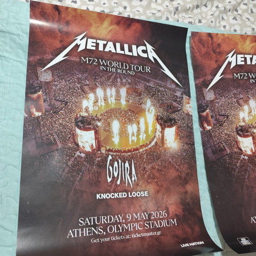 Metallica concert posters set new, Athens 33x48cm, 2 pieces