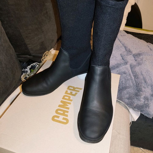 Camper women's boots like new, size 39, black with blue heel