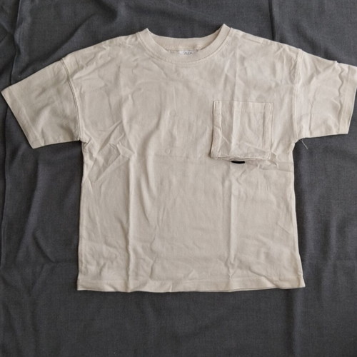 Zara short-sleeve T-shirt for boys 4-5 years, beige