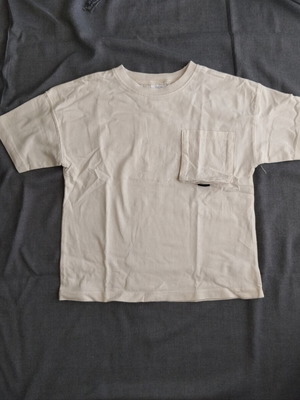 Zara short-sleeve T-shirt for boys 4-5 years, beige