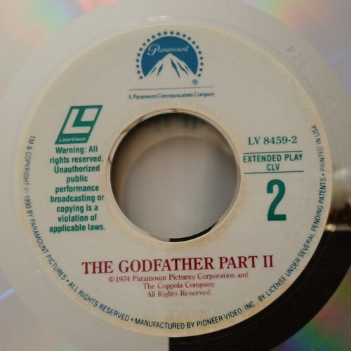 The Godfather Part II Laser Videodisc like new