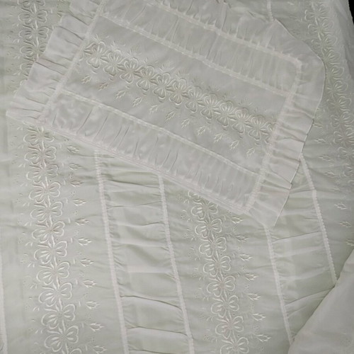 Bridal double satin quilt with pillowcase new