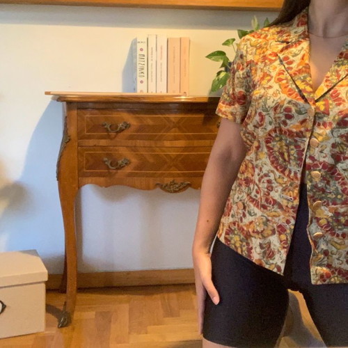 Vintage floral shirt new, size S, multicolored