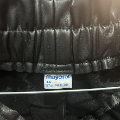 Mayoral leather pants like new, size 158 cm, black