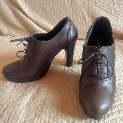 Women's heeled shoes like new, size 37, brown