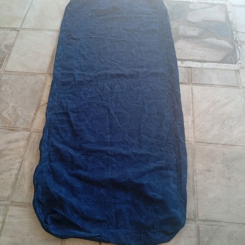 Set of cushion covers like new, dark blue with embossed design