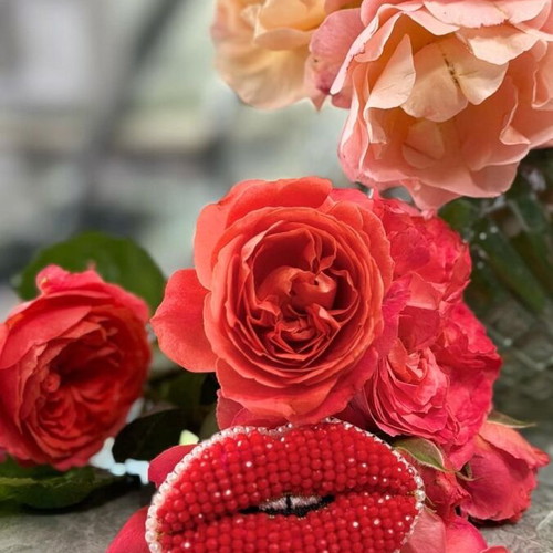 Handmade pins new from Japanese beads