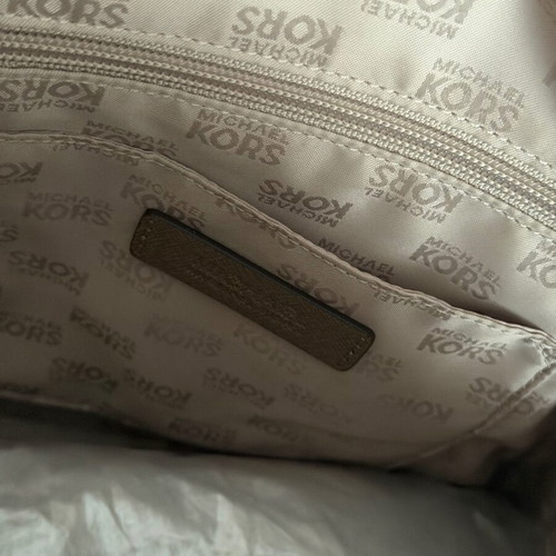 Michael Kors handbag new with shoulder strap, gray beige