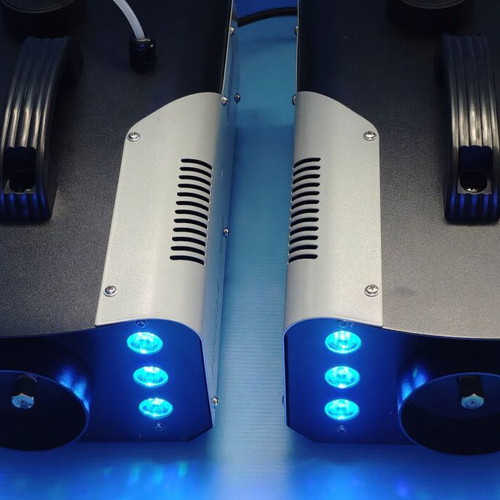 UKing 1200W RGB Smoke Machines with Remote Control, Set of 2, New