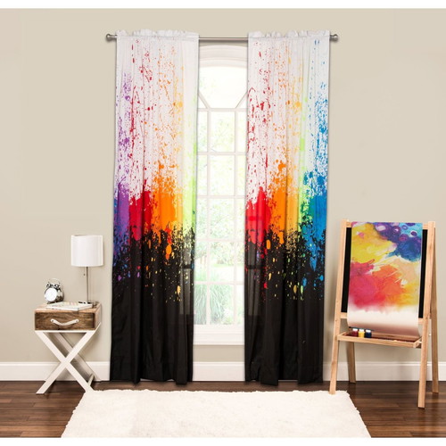Single curtain Cosmic Burst Crayola Dream in Color Collection new