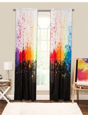 Single curtain Cosmic Burst Crayola Dream in Color Collection new